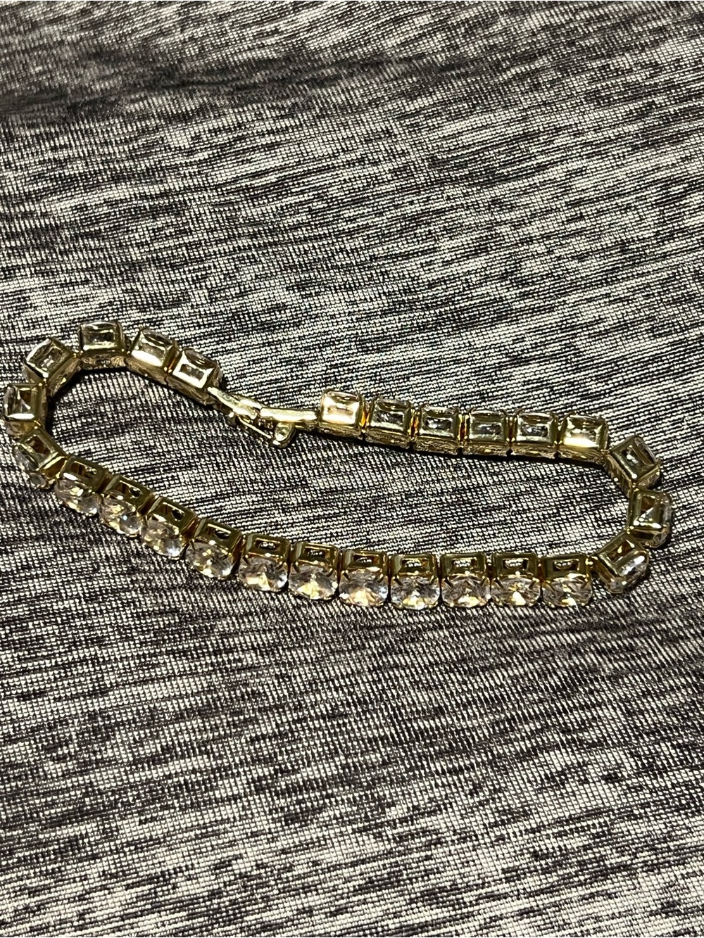 Bundle 2  Gold & clear Crystal Tennis Bracelet - Women Jewelry